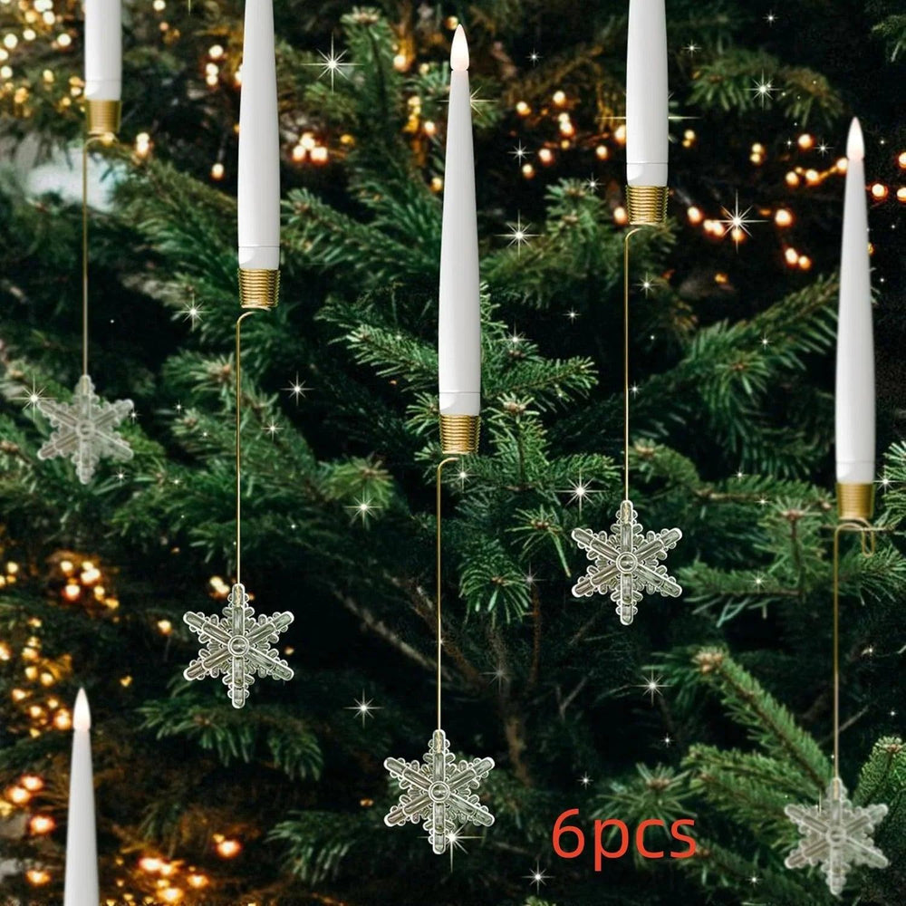 Bougie de Noël LED intérieure Ornements de sapin de Noël pour les vacances Décoration d'atmosphère festive Pendentif de NoëlEX-STOCK Canada