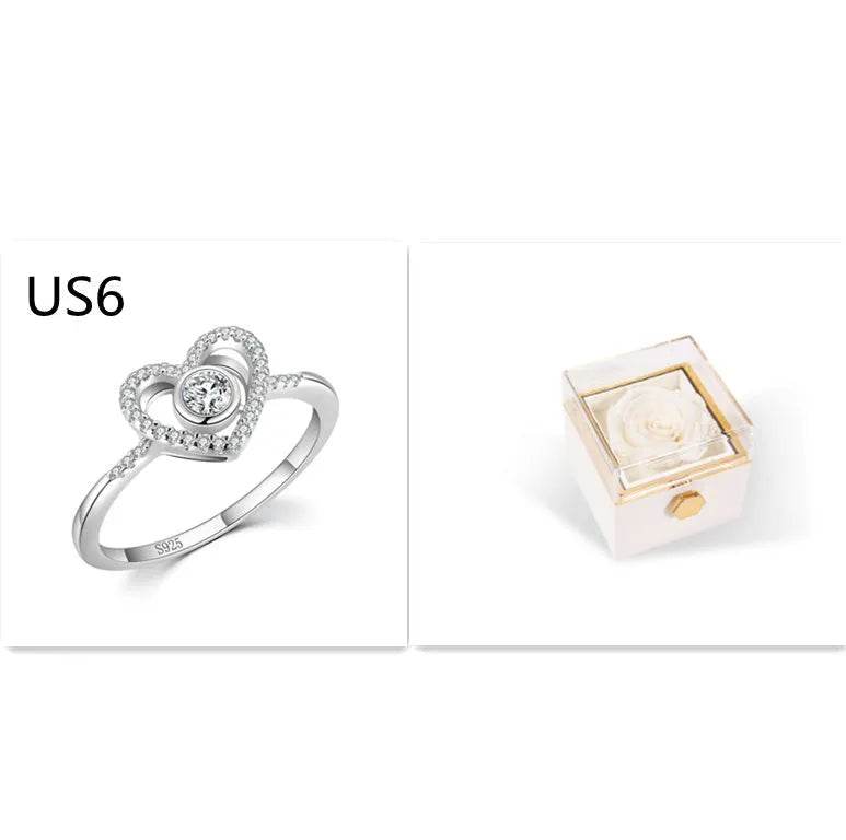 Fashion Acrylic Rotating Valentine Rose Jewelry gift Box - EX-STOCK Canada