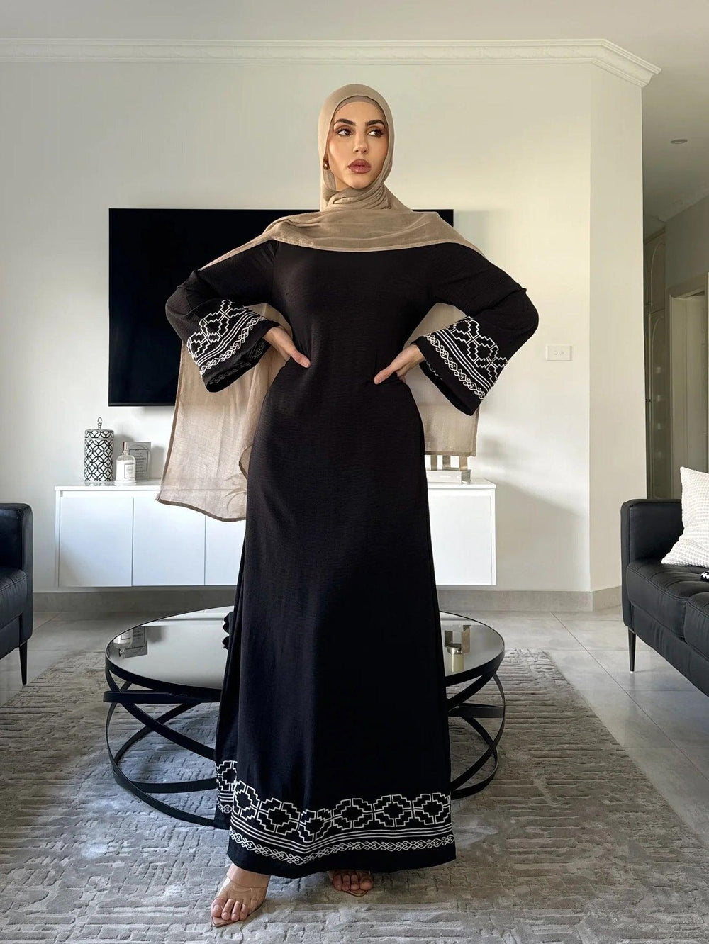 Fringe Cardigan Robe Muslim Dress EX-STOCK Canada