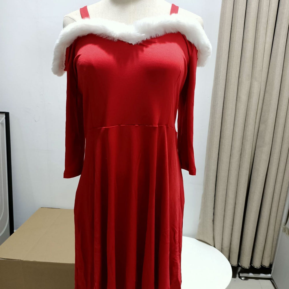 Women's Deep V Strapless Swing Dress EX-STOCK Canada
