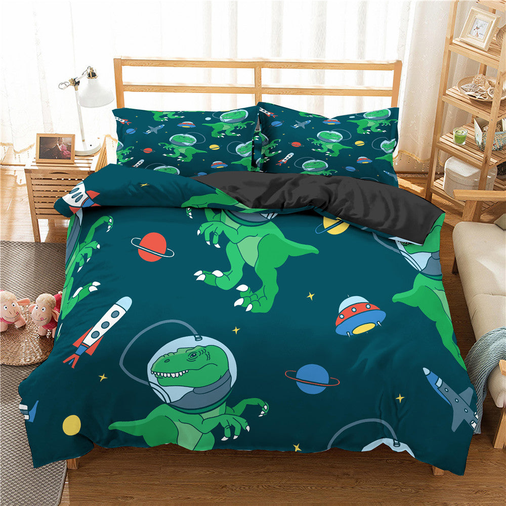 Cartoon Bedding Set Aerospace Astronaut Duvet Cover Quilt Cover Double Bed EX-STOCK Canada