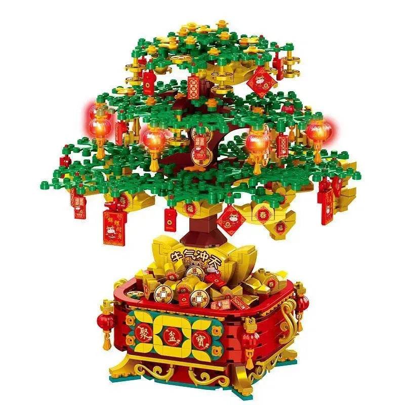 DIY Building Blocks Music Box Christmas Tree Model Desktop Decoration Ornaments Gift Box For Woman Kids Present New Year Gifts - EX-STOCK Canada