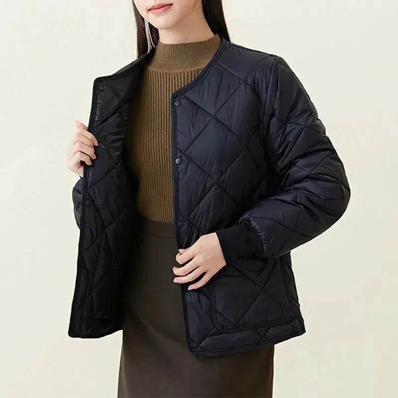 Quilted Padded Coat Winter Jacket With Pockets Lightweight Outerwear For Women's Clothing - EX-STOCK Canada