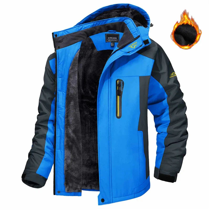 Winter Hooded Jacket Fashion Casual Warm Fleece Coat Windproof Rainproof Parka Windbreaker Men's Top EX-STOCK Canada