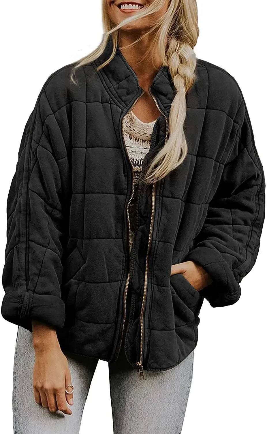 Casual Winter Cotton Padded Loose Pockets Long Sleeved Jacket Women - EX-STOCK Canada