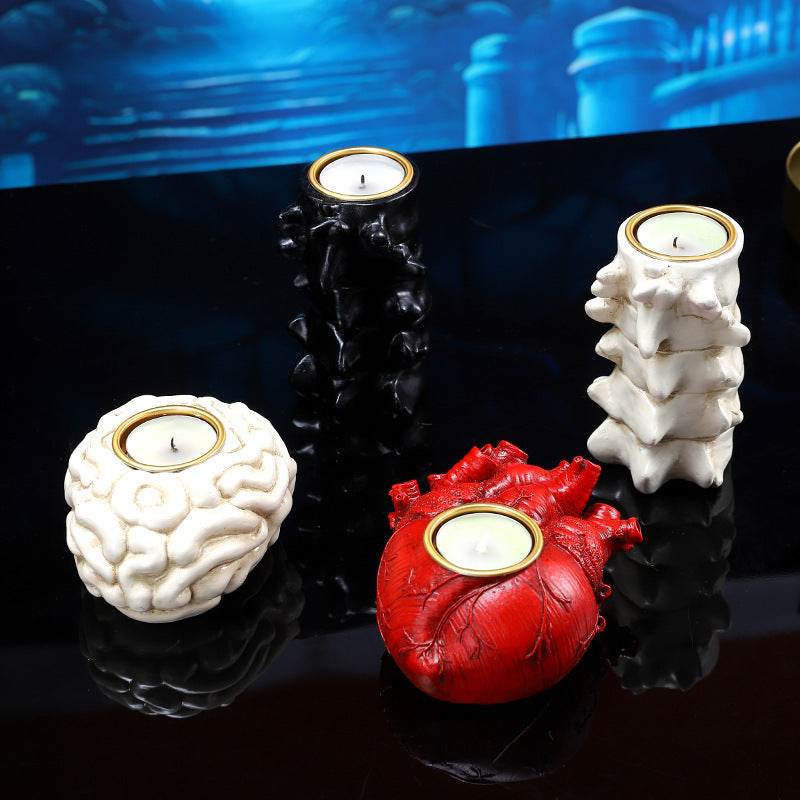 Halloween Heart Candlestick Decoration Horror Decoration Props - EX-STOCK Canada