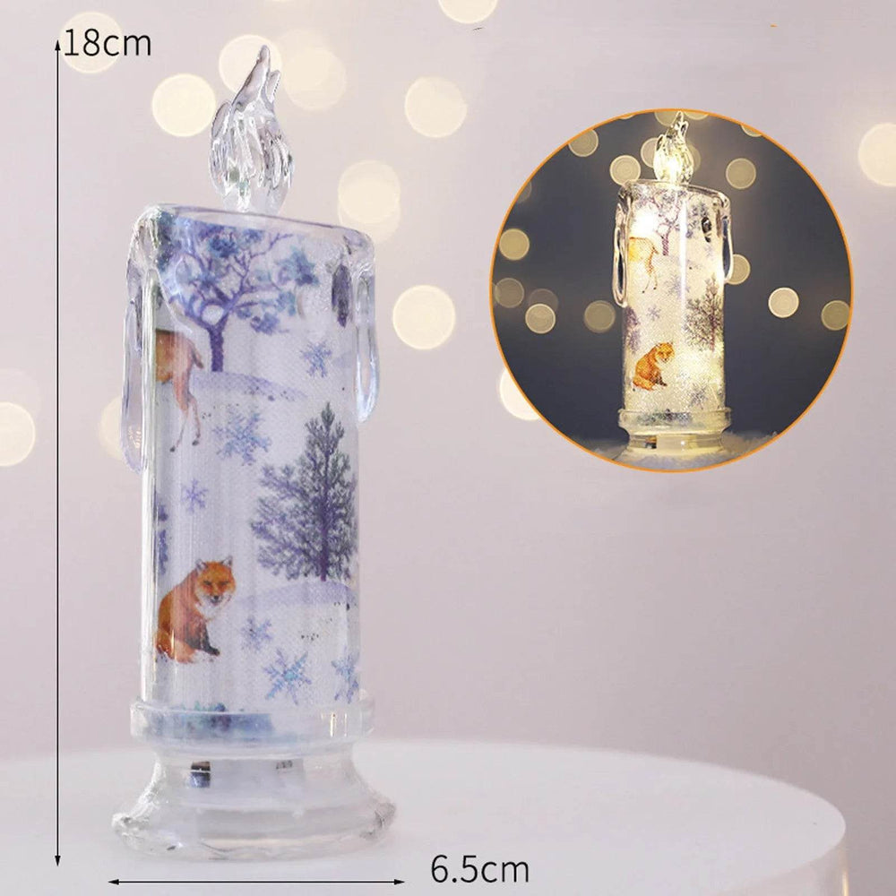 Christmas Transparent Electronic Flameless Candles Decorative Gifts - EX-STOCK Canada