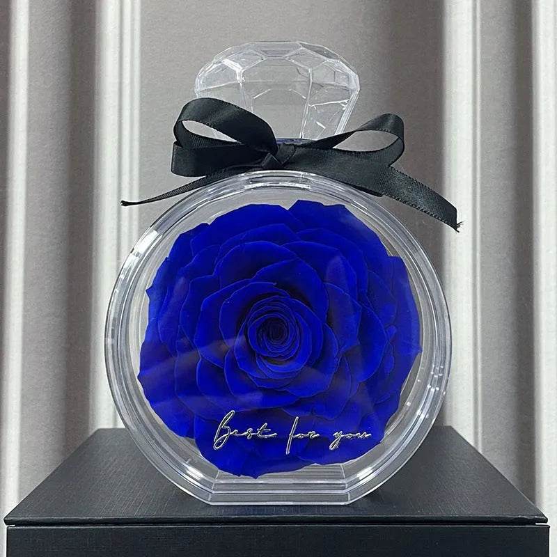 Eternal Flower Ornaments Transparent Cover Dried Rose Gift Box For Christmas New Year Valentine's Day Home Decor - EX-STOCK Canada