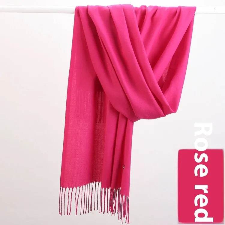 Pure Color Warm Keeping Scarf All-match Cashmere Shawl - EX-STOCK Canada