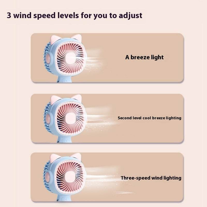 Small Handheld Fan Desktop Cartoon Mini Electric Usb Student Portable Gift - EX-STOCK Canada