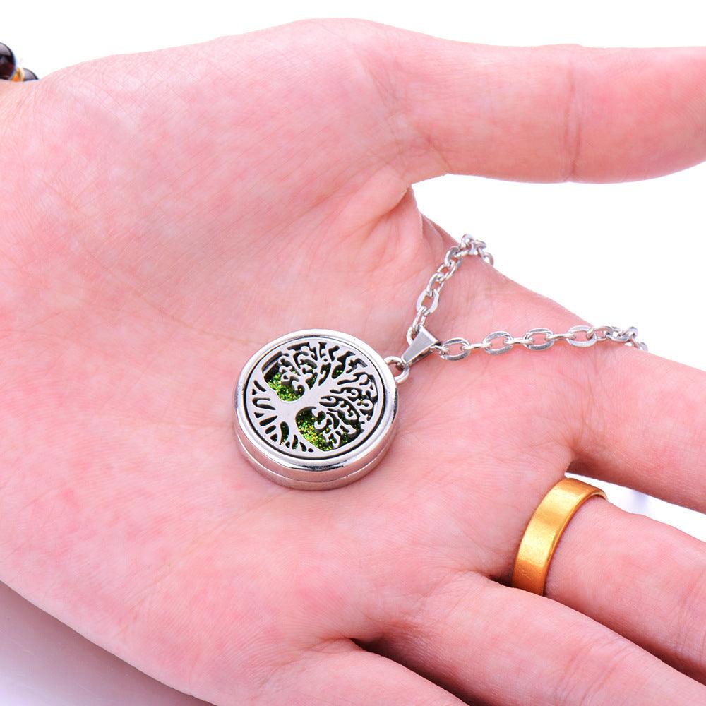 Collier Boîte à Parfum Ronde Creuse Ouverte - EX-STOCK Canada