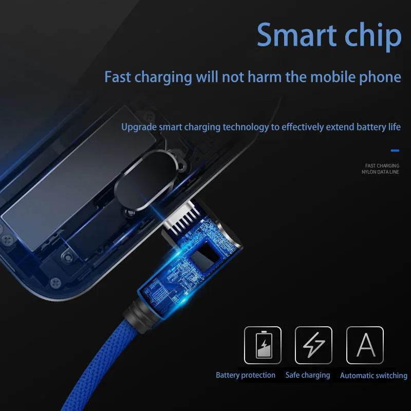 Mobile Phone Elbow Fast Charging Data Cable - EX-STOCK Canada