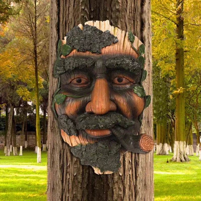 Smoker Man Wooden Resin Craft Ornaments Wall Decor - EX-STOCK Canada