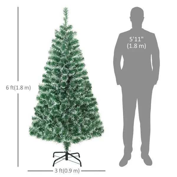6FT Indoor Christmas Tree Artificial Decoration Xmas Gift With Metal Stand 375 Tips EX-STOCK Canada