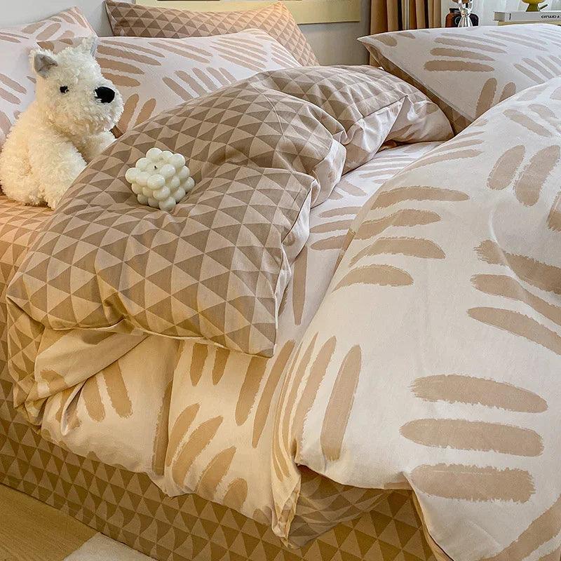 Pure Cotton Class A Four-piece Quilt Cover Household Pure Cotton Bed Sheet Duvet Cover EX-STOCK Canada