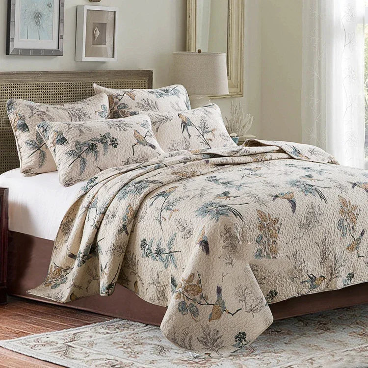 Copriletto in cotone puro per l'estate, set letto traspirante con piumone a tre pezziEX-STOCK Canada