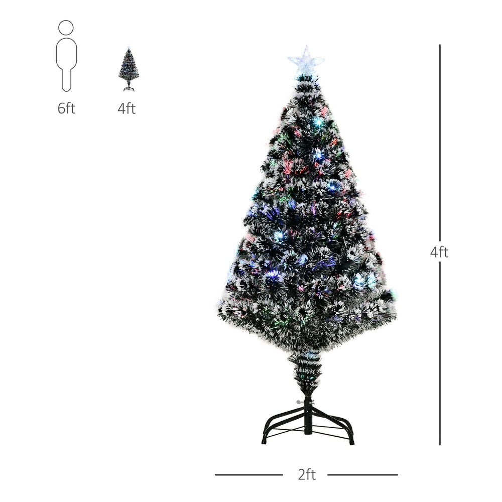 4ft Pre-Lit LED Optical Fiber Christmas Tree Artificial Seasonal Decor EX-STOCK Canada