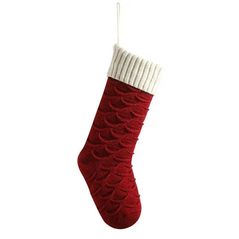 Christmas Gift Bag Decorative Socks Knitted Hanging Decoration - EX-STOCK Canada