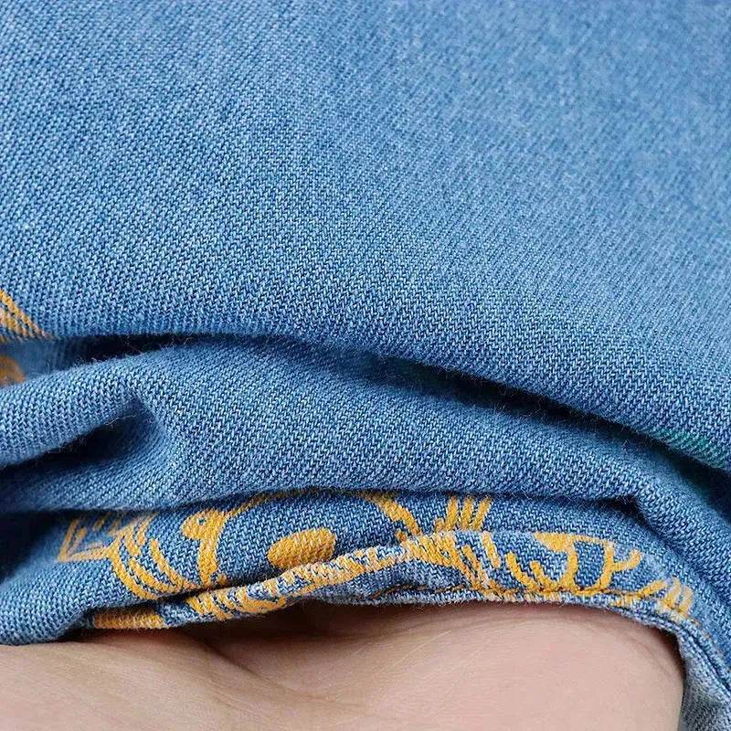 Denim Short Sleeve Shirt Outfit Trendy Handsome Clothes Boys Denim two piece for boys - EX-STOCK Canada