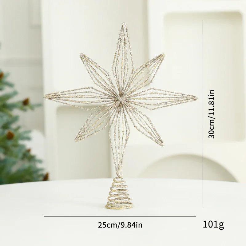 Eight Awn Star Champagne Christmas Decoration Ornaments EX-STOCK Canada