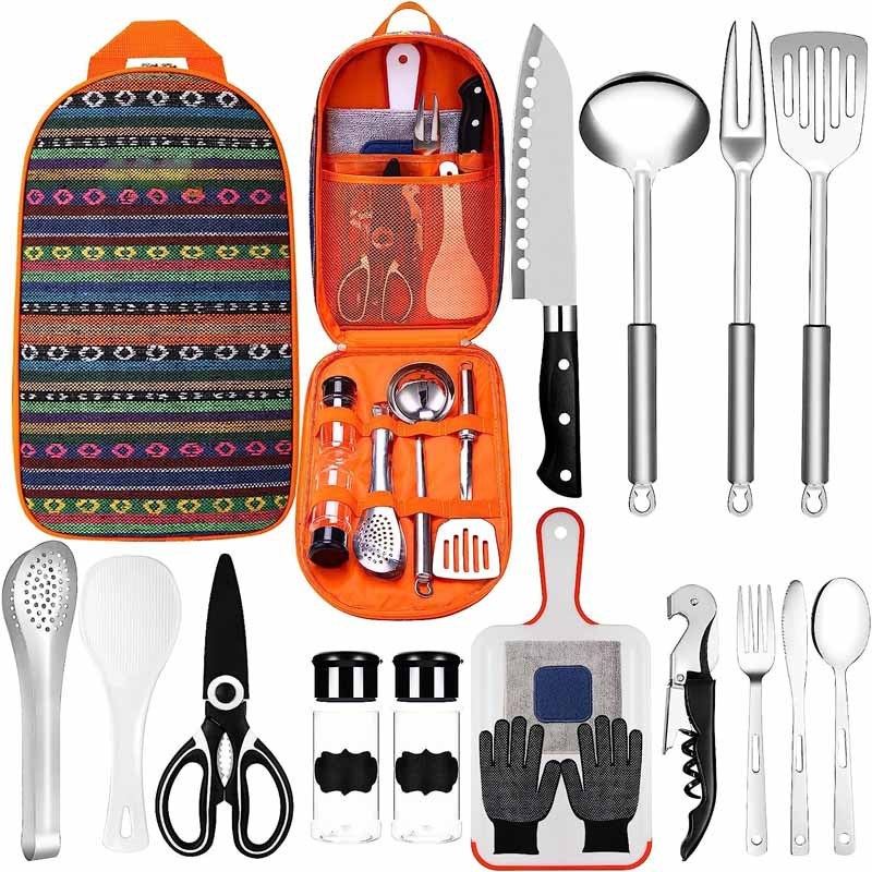 Tent Camping Kitchen RV Cooking Set Utensils Dining Fork Spoon Set EX-STOCK Canada
