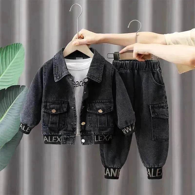 Neutral Unisex Denim Suit Spring Clothes Western Style Denim Two piece for boys and girls - EX-STOCK Canada