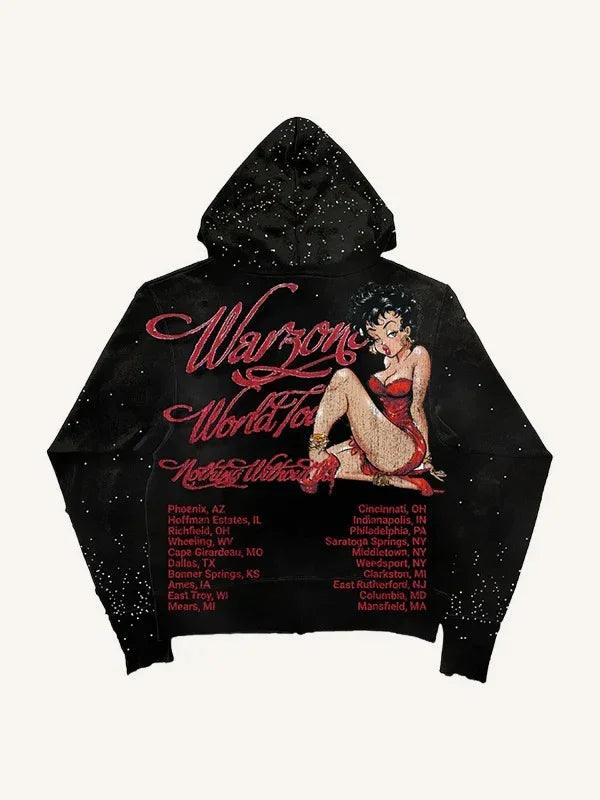 Men's Long Sleeve Printed Hooded Sweatshirt EX-STOCK Canada