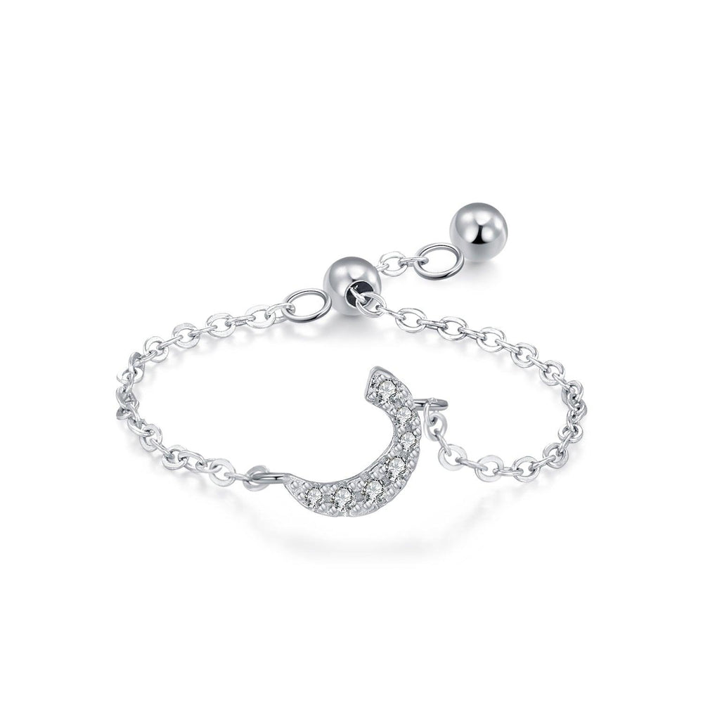 S925 Sterling Silver Niche Style Arabic Letters Pull-out Chain All-match Stackable EX-STOCK Canada
