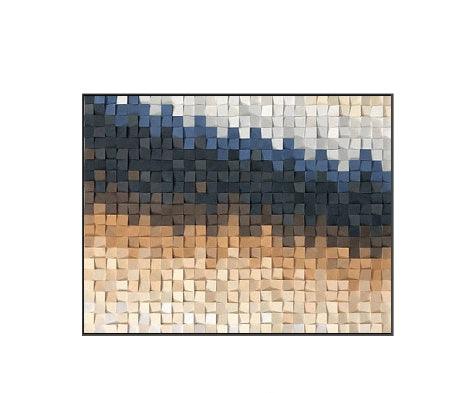 Peinture en bois tridimensionnelle Art mural mosaïque fait à la main