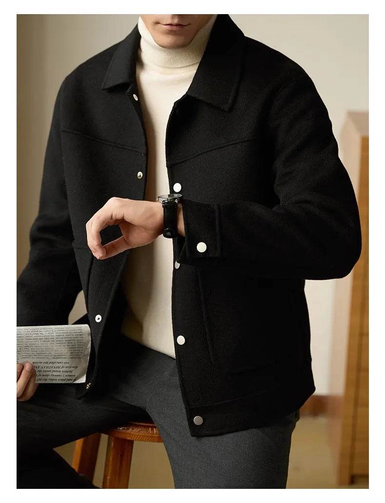 Men's Short Double-faced Woolen Goods Jacket - EX-STOCK Canada