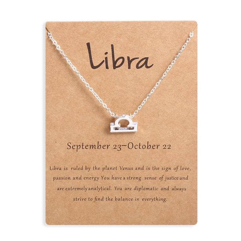 12 Zodiac Sign Necklaces With Gift Card Constellations Pendant Necklace Jewelry - EX-STOCK Canada