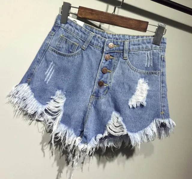 Casual Summer Women Denim Short High Waists Sexy Short Jeans - EX-STOCK Canada