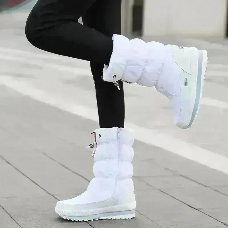 Winter New Plus Velvet Thick Cotton Shoes Thermal Middle Tube Waterproof Non-slip Boots - EX-STOCK CANADA