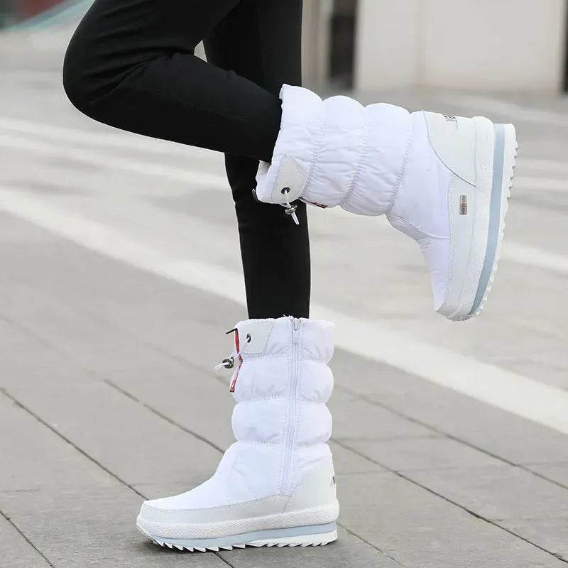 Winter New Plus Velvet Thick Cotton Shoes Thermal Middle Tube Waterproof Non-slip Boots - EX-STOCK Canada
