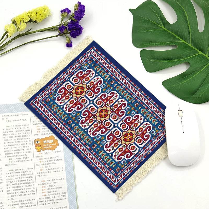 Office mouse pad, Suede fringe mouse pad Hot rubber Bohemian style - EX-STOCK Canada