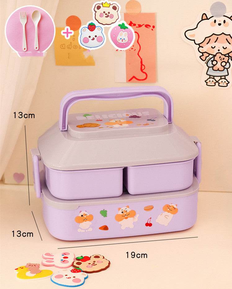 Cute Cartoon Multi-tiered Kids Bento Lunch Box - EX-STOCK Canada