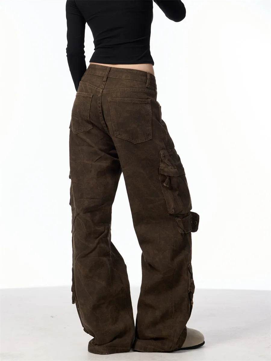 Retro Design Camouflage Cargo Pants Women - EX-STOCK Canada