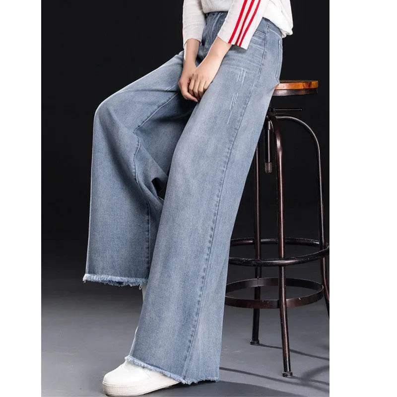 Raw Hem Wide Legs Baggy Jeans Pant For Women Baggy Straight Trousers - EX-STOCK Canada