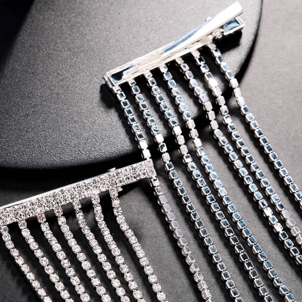 Multi layer Rhinestone Hair Chain Bridal Hair chain clip - EX-STOCK Canada