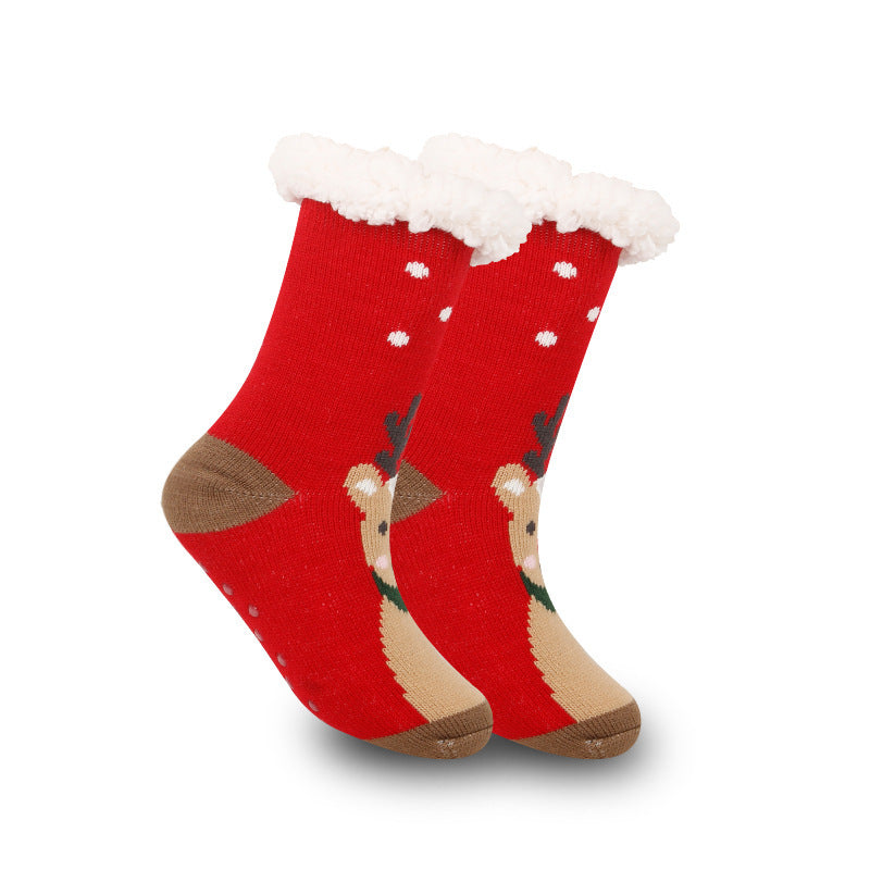 Christmas Women's Thickened Fleece-lined Room Socks EX-STOCK Canada