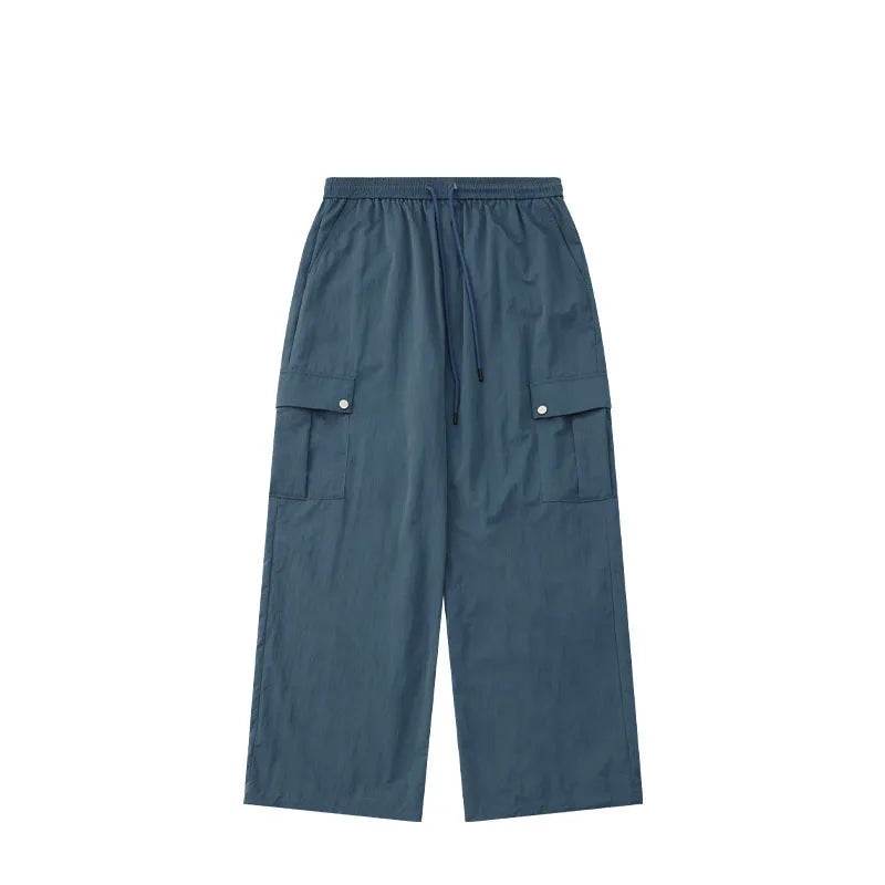 Multi-Pocket Workwear Wide-leg Pants Light And Smooth Casual Cargo Pants - EX-STOCK Canada