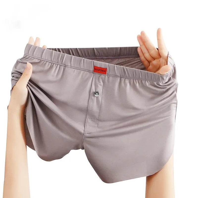 Men's Underwear Solid Color Loose Breathable Ice Silk Boxers - EX-STOCK Canada