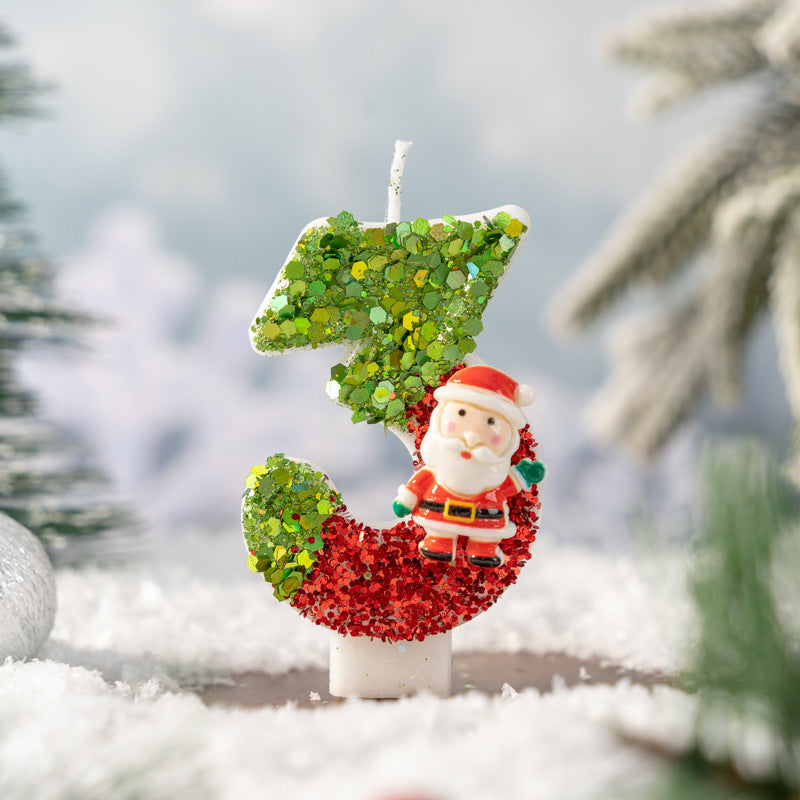 Santa Claus Digital Candle 0-9 Handmade Diy Decoration EX-STOCK Canada