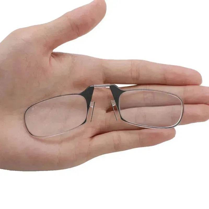 Mini Nose Clip On Portable Reading Glasses Men For Women Rimless Portable Magnifying Presbyopic Glasses Eyewear Ladies - EX-STOCK Canada