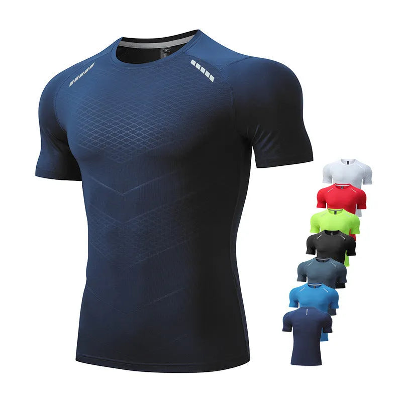 Muscle fit Gym T-shirt exercise shirts mens athletic shirt - EX-STOCK CANADA