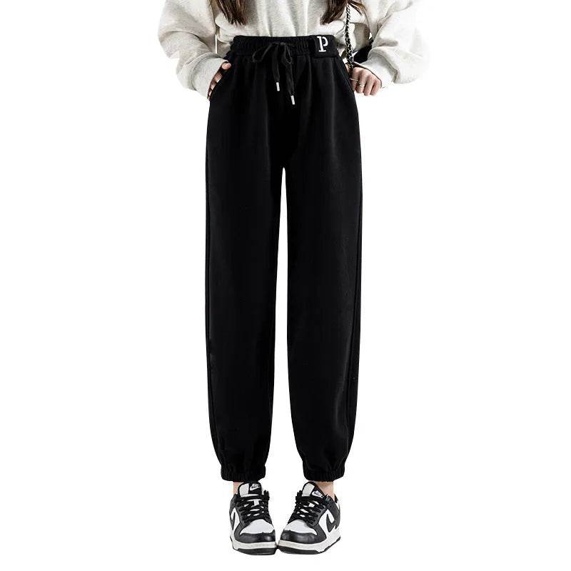 Fleece-lined Casual Harem Drawstring sweat Pants For Women - EX-STOCK Canada