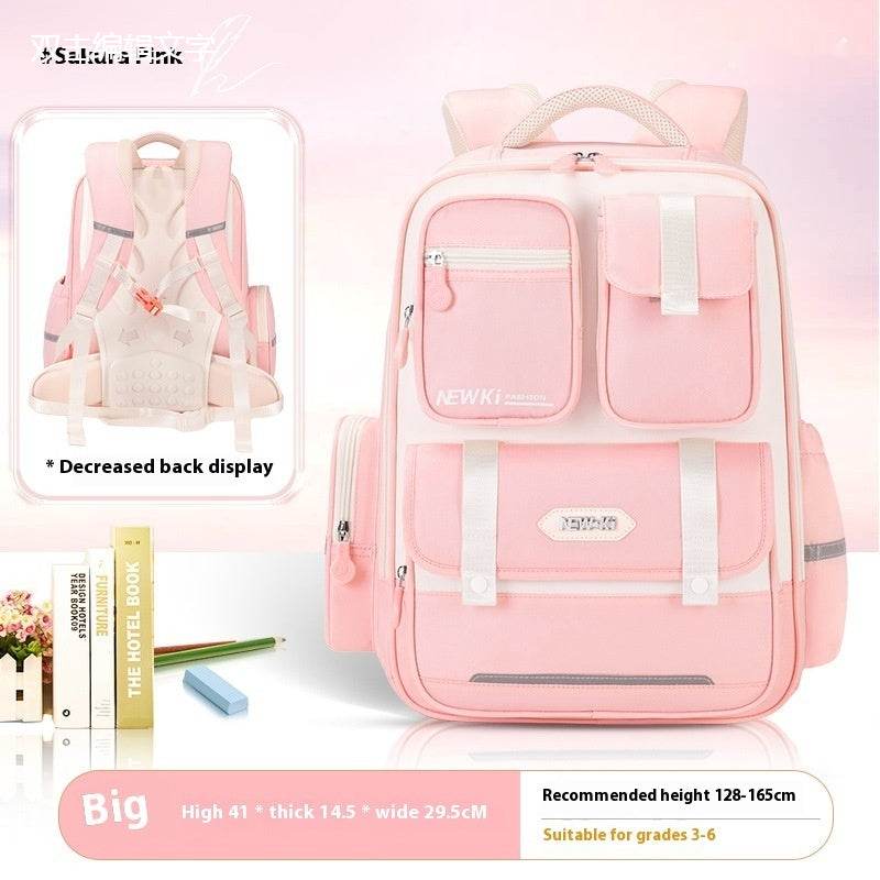 Children's Spine Protection Backpack Multi-compartment Burden Reduction Schoolbag - EX-STOCK Canada
