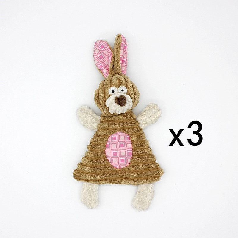 Pet Toy Donkey Shape Corduroy Chew Toy For Dogs Puppy Squeaker Squeaky Plush Bone Molar Dog Toy Pet Training Dog EX-STOCK Canada