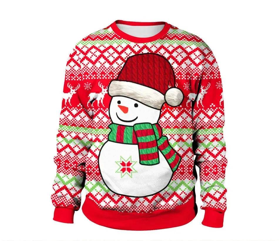 Autumn Winter Fashion Ugly Christmas Sweater Santa Elf Funny Pullover Womens Mens Print Sweaters Tops Clothing - EX-STOCK Canada