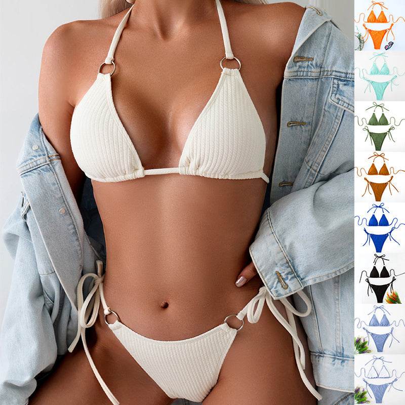 Sexy Bikini Set Summer Side Tie Thong Bandage Style Swimsuit Womens Clothing - EX-STOCK Canada